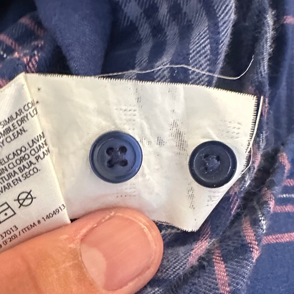 Orvis Women's Blue & Pink Plaid Fall Winter Casual Long Sleeve Button Down Top - Picture 7 of 7